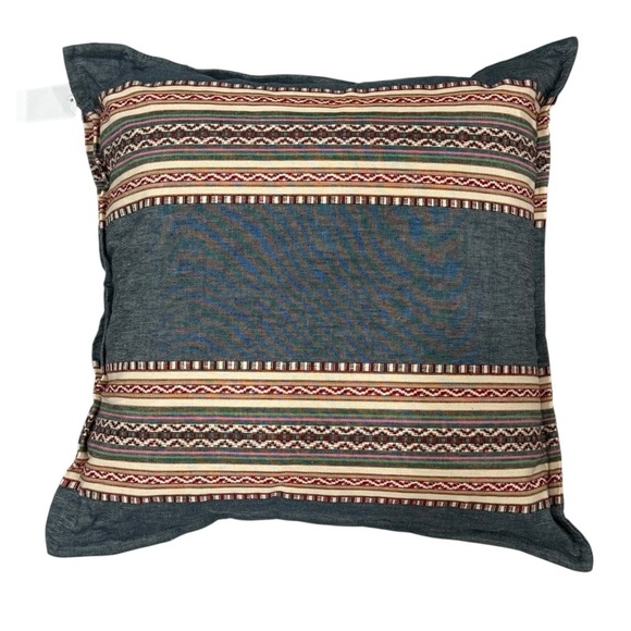 Ralph Lauren Alyssa Multicolor Striped Throw Pillow MSRP $255 20x20 Cotton/Linen - Picture 8 of 16